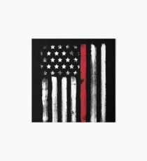 American Flag Thin Red Line Firefighter Art Board