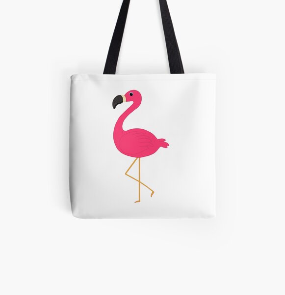 Cute Pink Flamingo All Over Print Tote Bag
