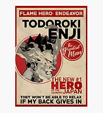 My Hero Academia Poster- Endeavor Photographic Print