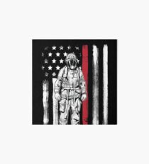 American Flag Thin Red Line Fireman Hero Art Board