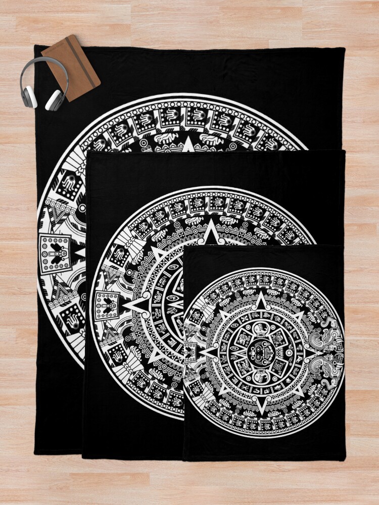 "MAYAN CALENDAR 2" Throw Blanket for Sale by hornedquad Redbubble