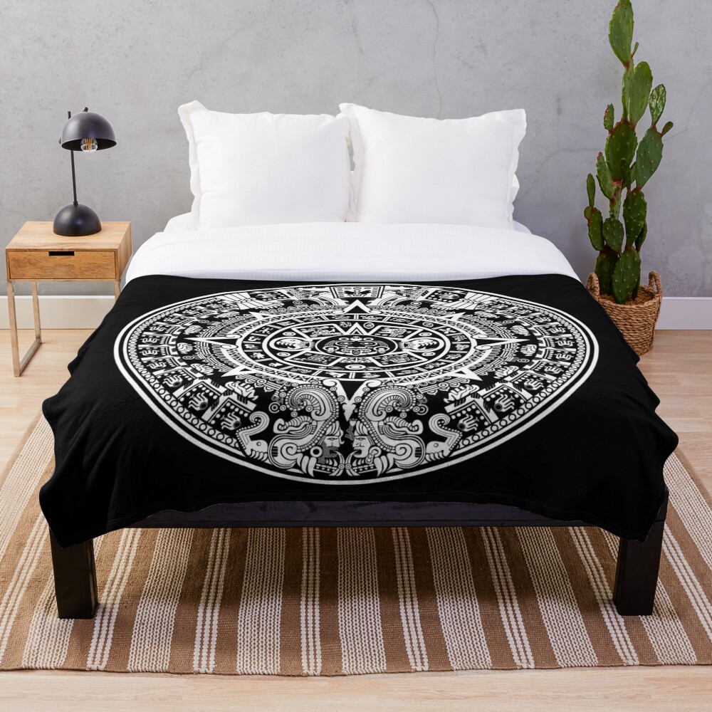 "MAYAN CALENDAR 2" Throw Blanket for Sale by hornedquad Redbubble