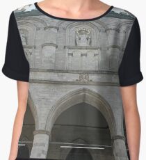 Notre-Dame Basilica, architecture, church, cathedral, building, religion, basilica, landmark, detail, old, city, gothic, stone, ancient, travel, arch, facade, medieval, monument, historic, sculpture Chiffon Top