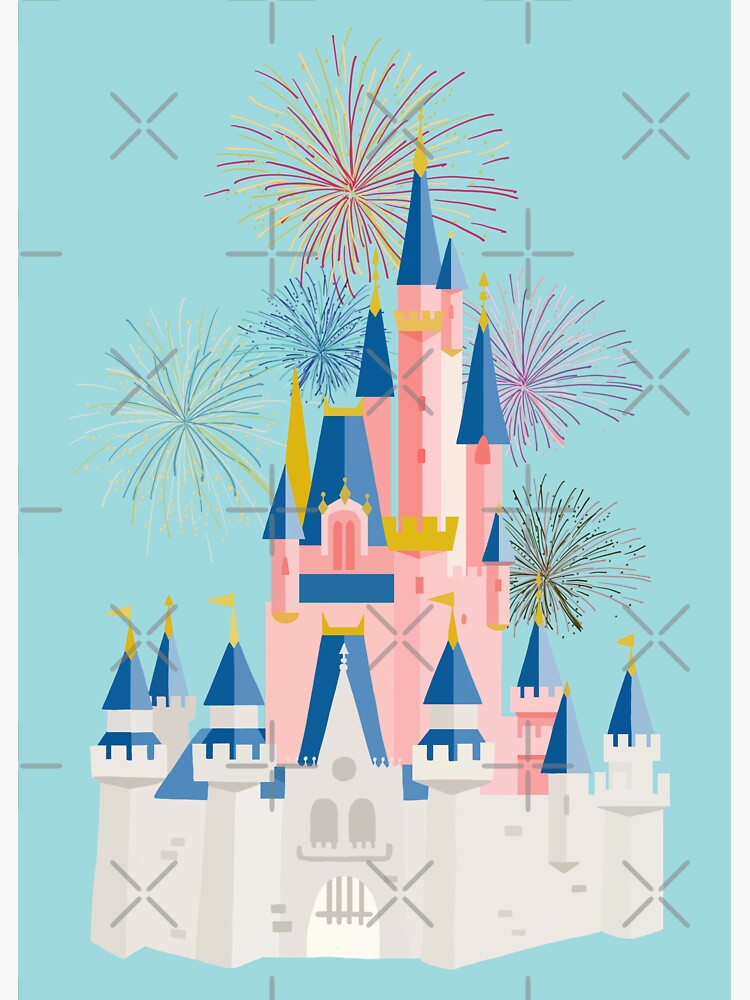 Fairytale Magic Castle Vector Artwork - Disney - Sticker