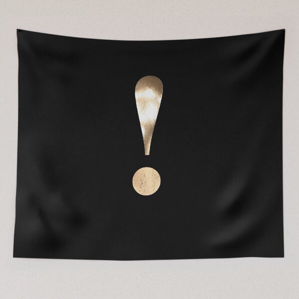 Item preview, Exclamation Mark in Rose Gold - Black Background designed and sold by katietavares.