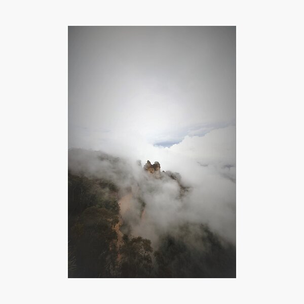 Item preview, The Three Sisters in fog designed and sold by PaintedWillow.