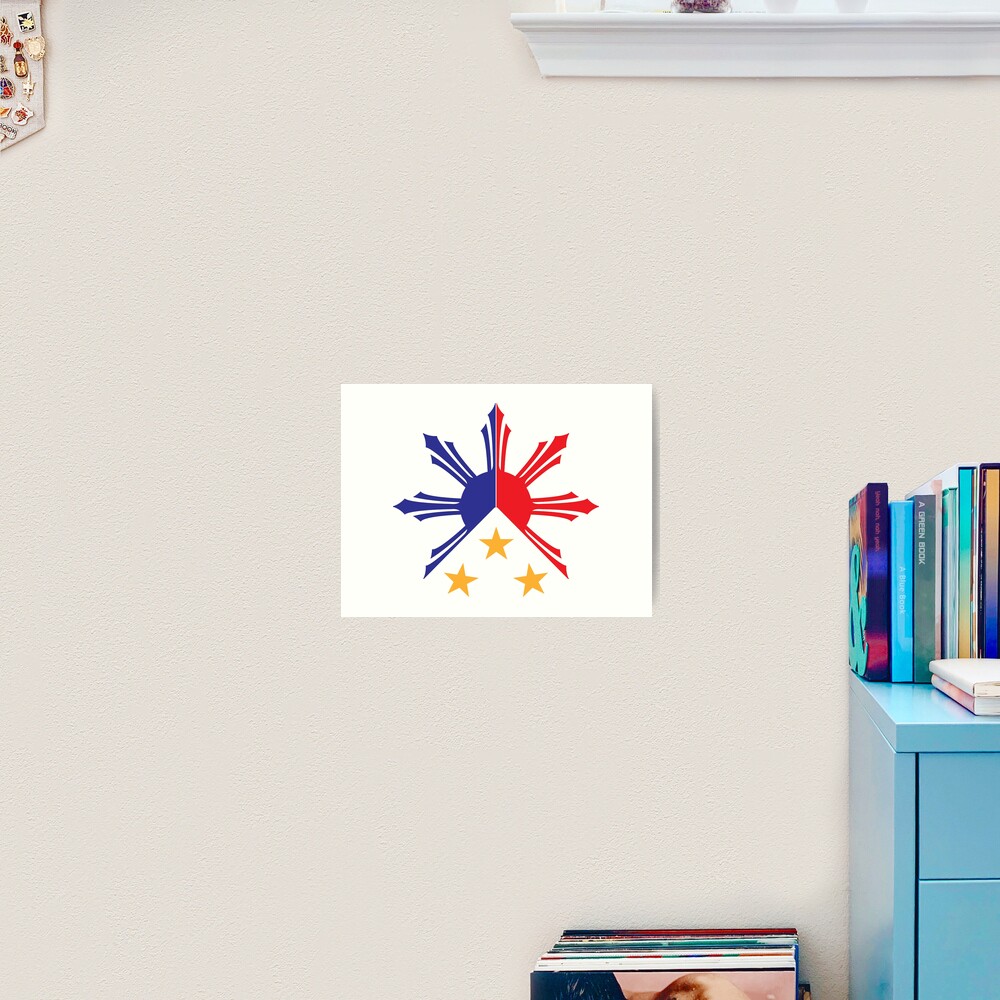 Tribal Philippines Filipino Sun and Stars Flag Art Print