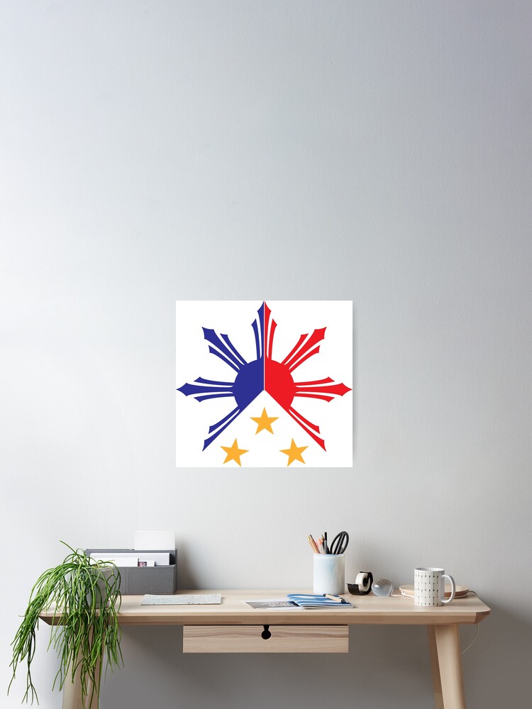 "Tribal Philippines Filipino Sun and Stars Flag" Poster for Sale by ...