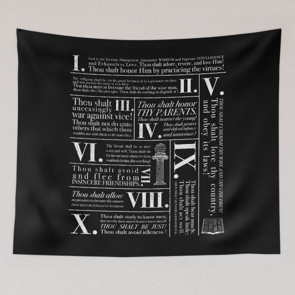 Item preview, Freemasons Ten Commandments Masonic Freemason designed and sold by shoppzee.