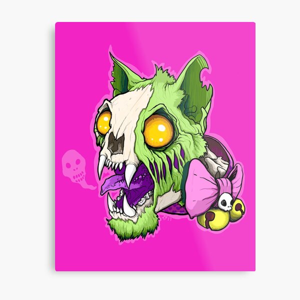 Cuddles the Zombie Cat! Metal Print