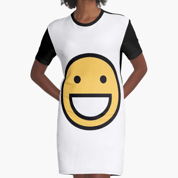 Funny Happy Face Dresses Redbubble - joyful smile smile roblox faces