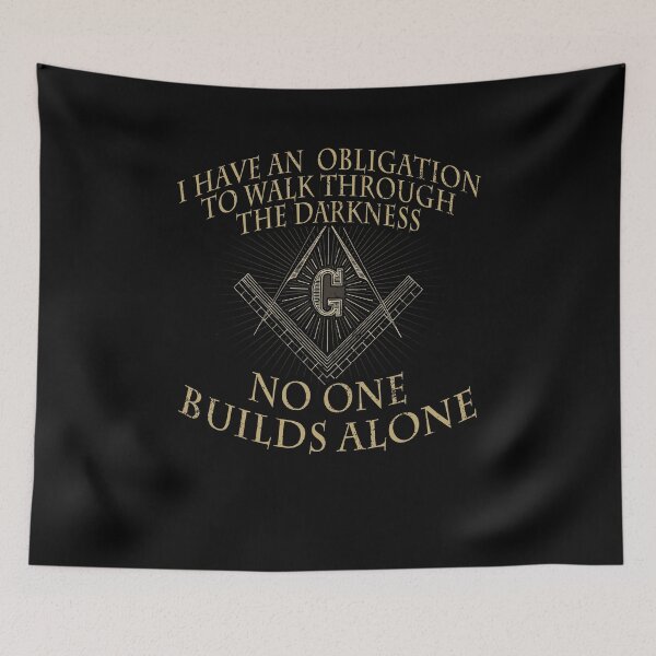 Item preview, No One Builds Alone Freemason T Shirt Pastmaster designed and sold by shoppzee.