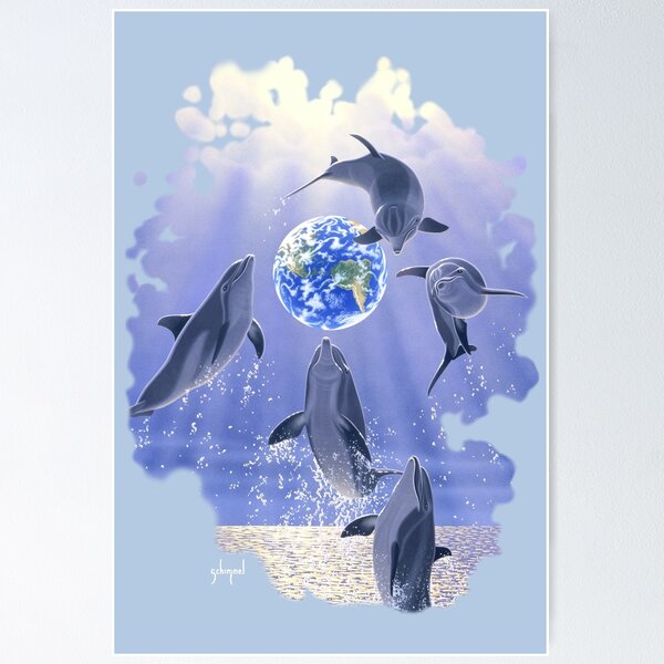 Item preview, Leaping Dolphins, Earth designed and sold by Schim Schimmel.