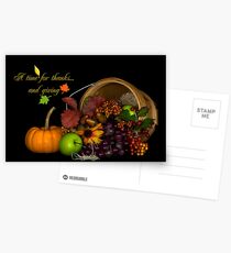 Thanks And Giving Postcards