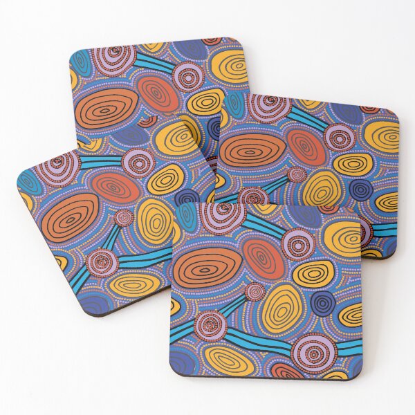 Item preview, Authentic Aboriginal Art - Skipping Stones designed and sold by HogarthArts.