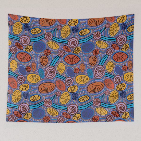 Item preview, Authentic Aboriginal Art - Skipping Stones designed and sold by HogarthArts.