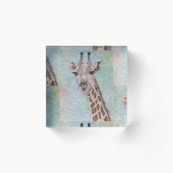 African Giraffe Acrylic Block