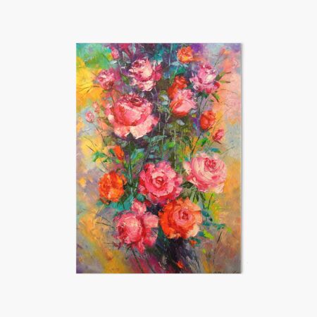 Bouquet of roses Art Board Print