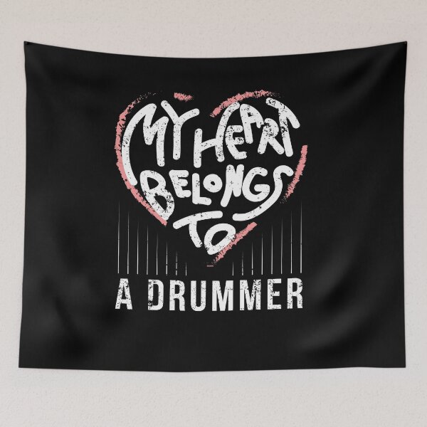 Item preview, Drummer Girlfriend or Wife My Heart Belongs To A Drummer designed and sold by shoppzee.