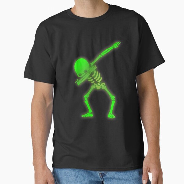 Item preview, Dabbing Skeleton Faux Green Glow Halloween Costume designed and sold by chihai.
