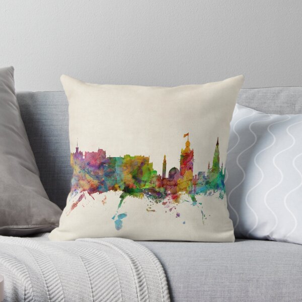 Edinburgh Scotland Skyline Throw Pillow