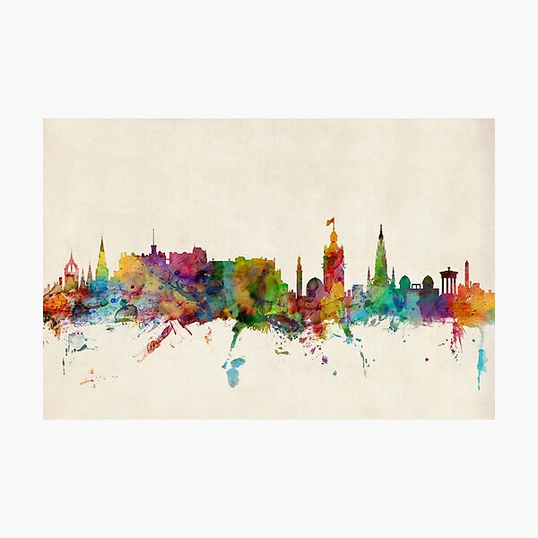 Item preview, Edinburgh Scotland Skyline designed and sold by ArtPrints.