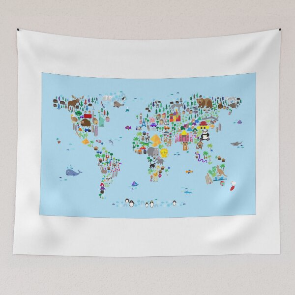 Item preview, Animal Map of the World for children and kids designed and sold by ArtPrints.