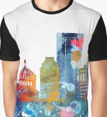 Colorful watercolor Lexington skyline Graphic T-Shirt