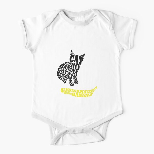 Cat No Banana Short Sleeve Baby One-Piece