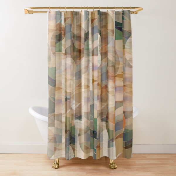 Canyon Falls Geometric Print Shower Curtain