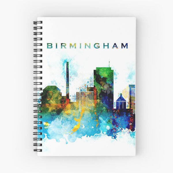 Item preview, Colorful Birmingham skyline designed and sold by DimDom.