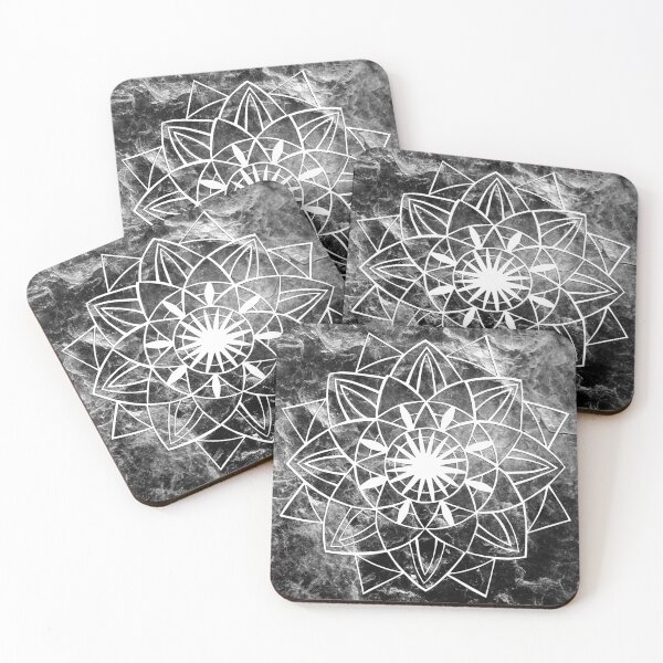 Item preview, Star Mandala on Enigmatic Black Marble #1 #decor #art designed and sold by Anita's & Bella's Art.