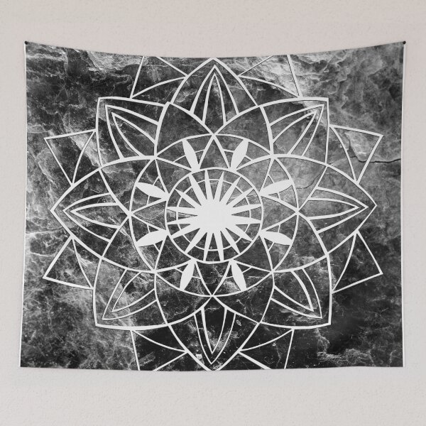 Item preview, Star Mandala on Enigmatic Black Marble #1 #decor #art designed and sold by Anita's & Bella's Art.