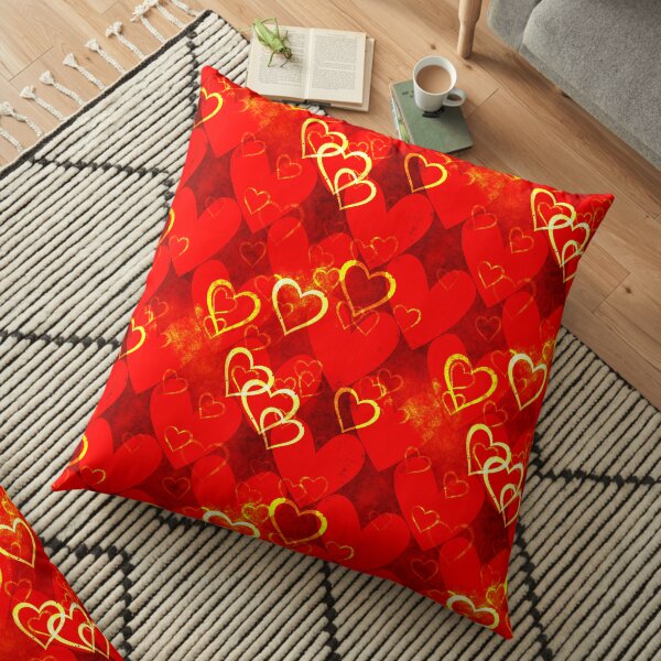Decorative template.Love pattern. Floor Pillow