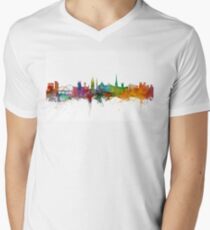 Newcastle England Skyline Men's V-Neck T-Shirt