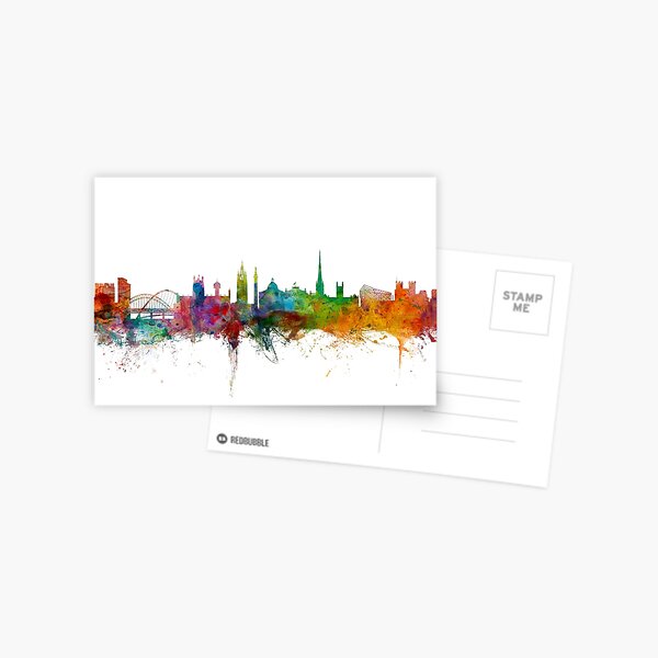 Newcastle England Skyline Postcard