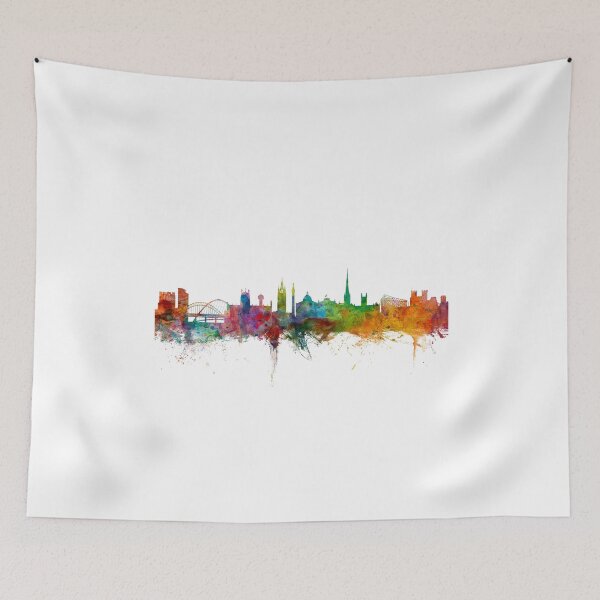 Artikelvorschau, Skyline von Newcastle, England entworfen und verkauft von ArtPrints.