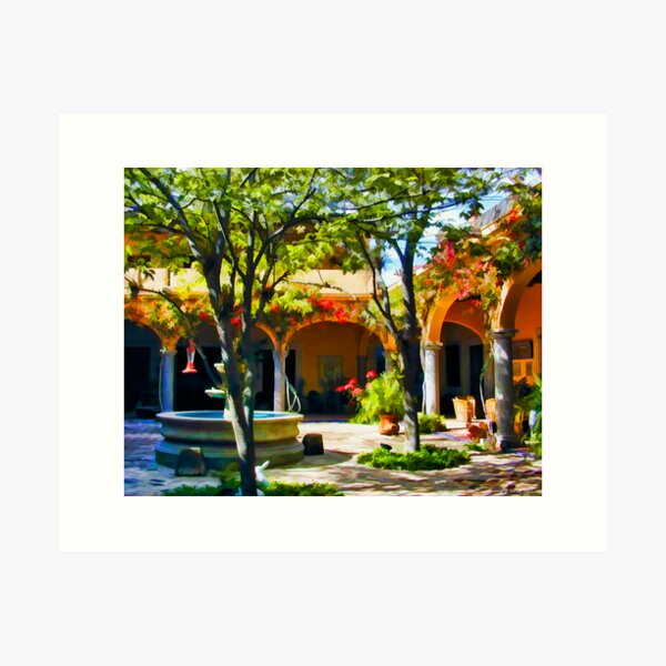 Villa Hermosa Courtyard #1 Art Print