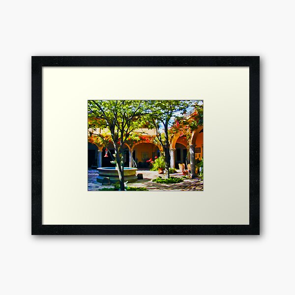 Villa Hermosa Courtyard #1 Framed Art Print