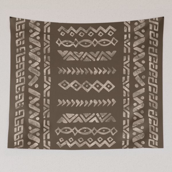 Item preview, Bold Folk pattern pastel gold designed and sold by Nartissima.