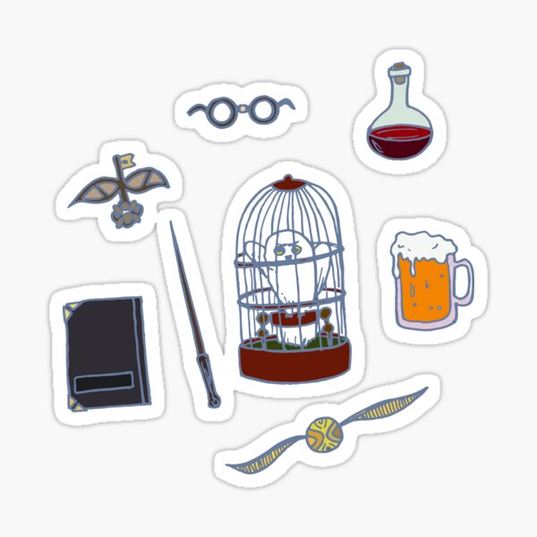Chouette et baguette nuit Sticker