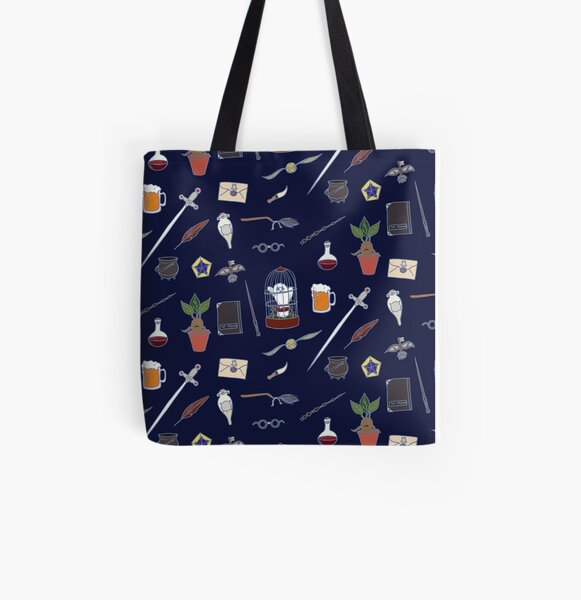 Chouette et baguette nuit Tote bag doublé