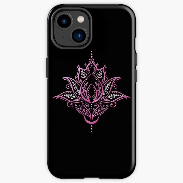 Lotus flower with moon. Yoga. Purple. iPhone Tough Case
