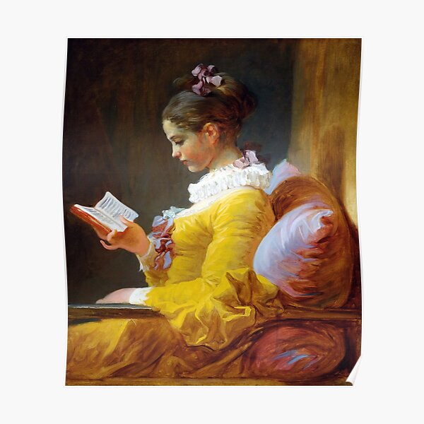 A Young Girl Reading-Jean-Honore Fragonard Poster