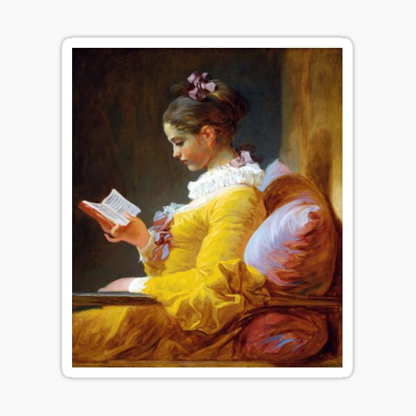 Item preview, A Young Girl Reading-Jean-Honore Fragonard designed and sold by LexBauer.