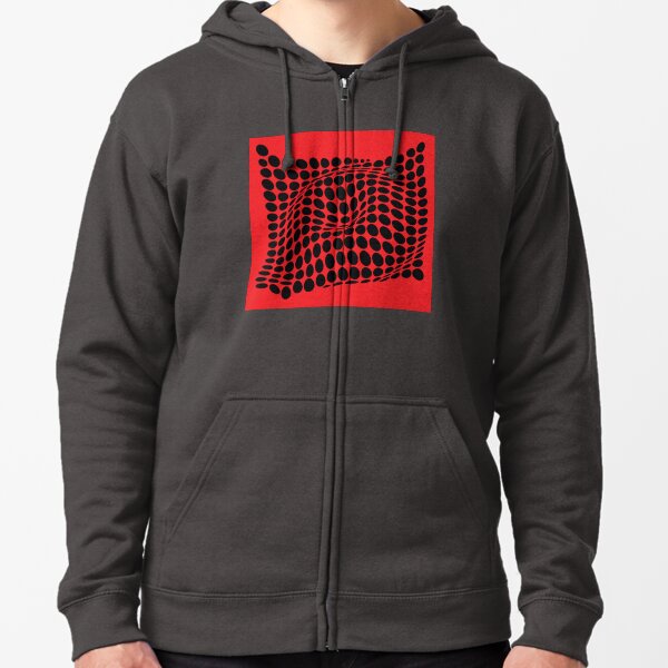 COME INSIDE (RED/BLACK) Sudadera con capucha y cremallera