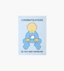 Baby Naming Ceremony Congratulations for a Boy. Art Board