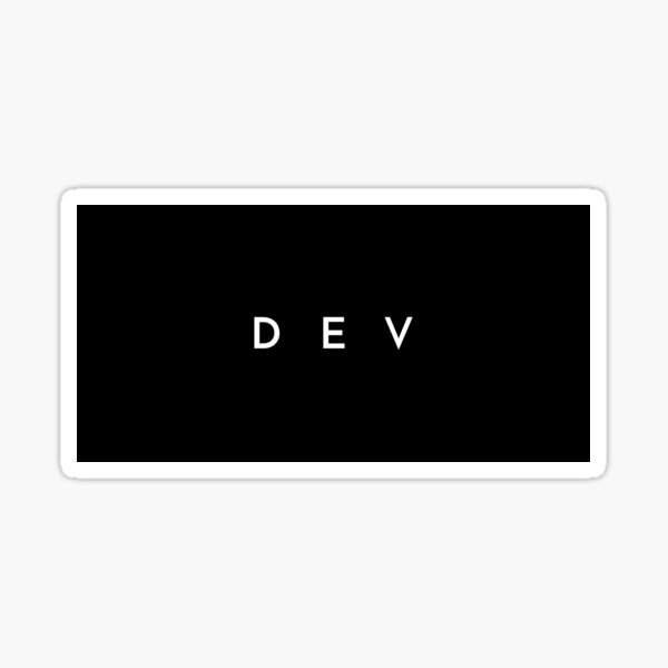 Dev (minimal) Sticker