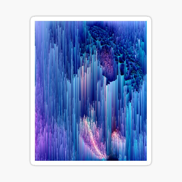 Item preview, Beglitched Waterfall - Abstract Pixel Art designed and sold by Jennifer Walsh Design.