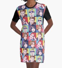 DER BREAKFEST CLUB POP ART T-Shirt Kleid